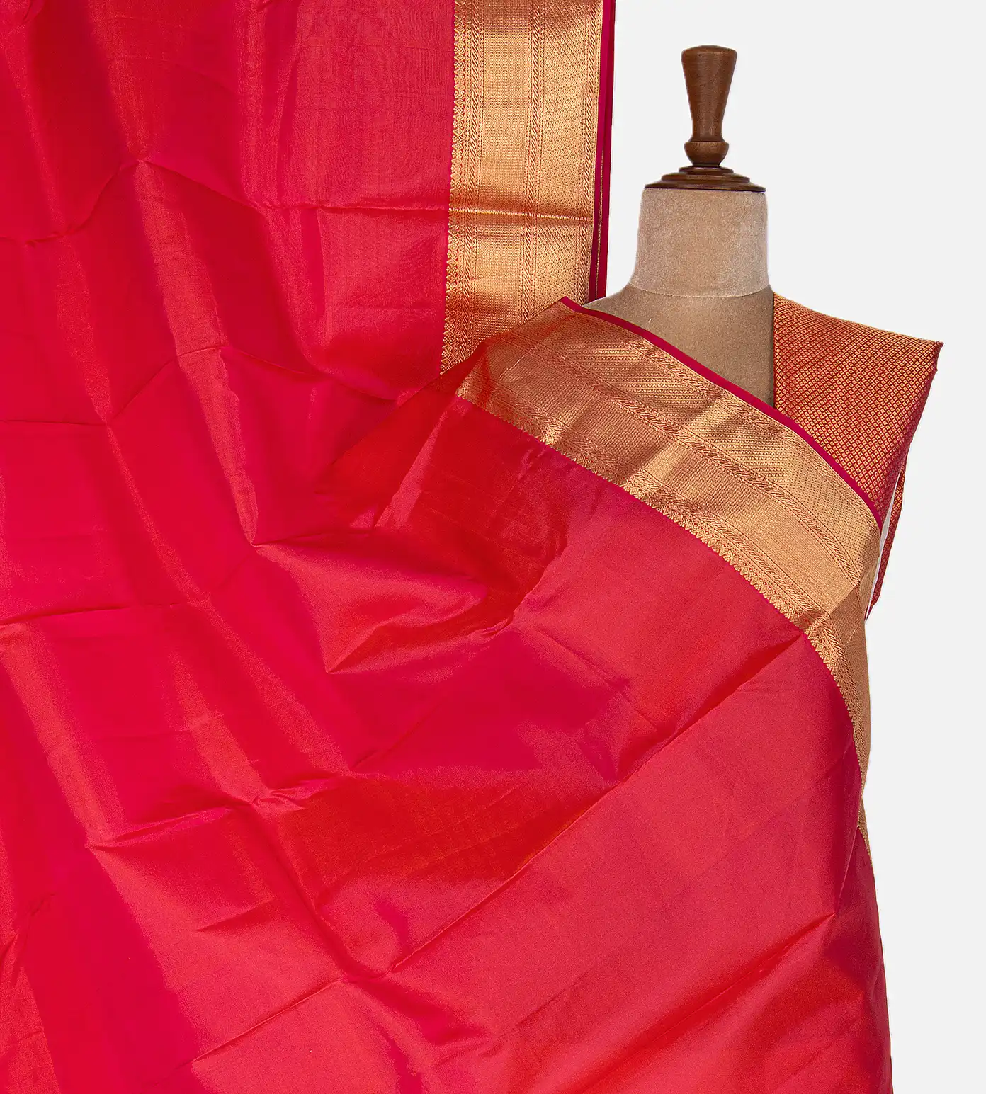 Pinkish Orange Soft Silk Saree1