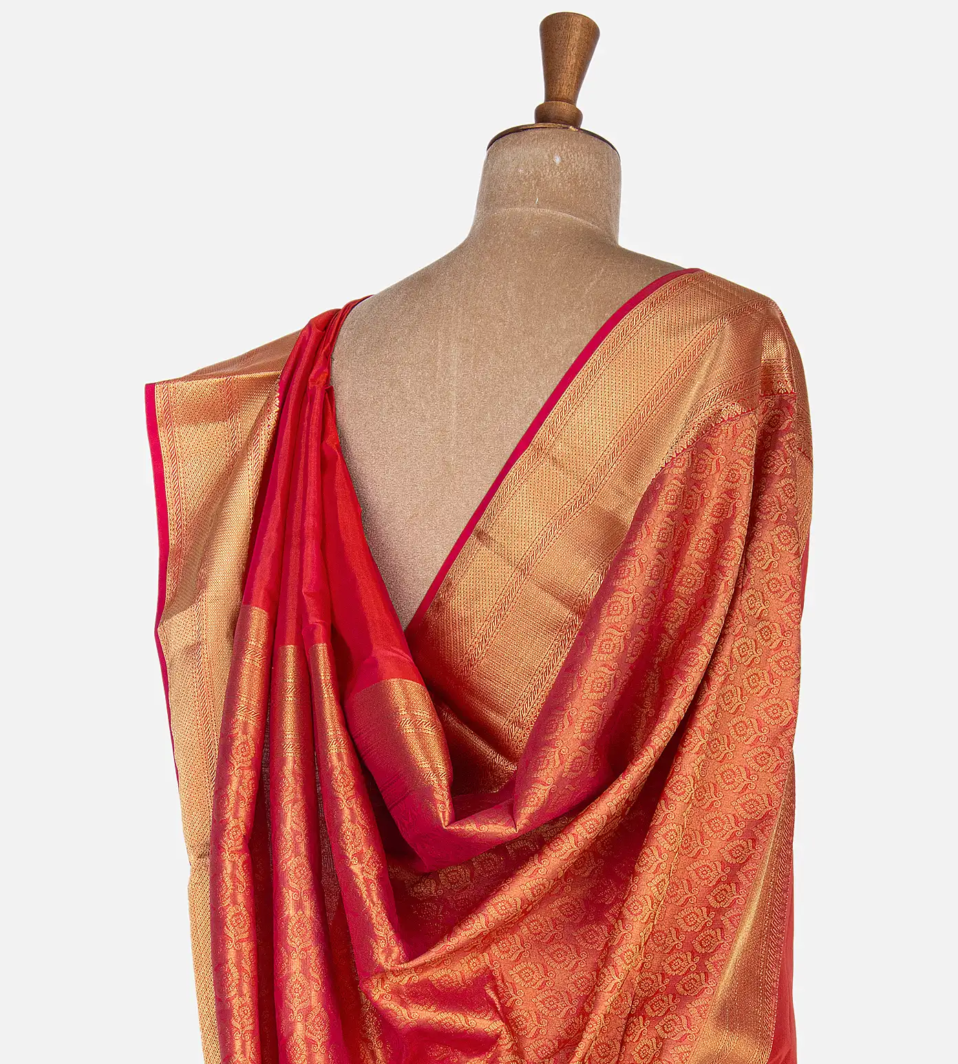 Pinkish Orange Soft Silk Saree3
