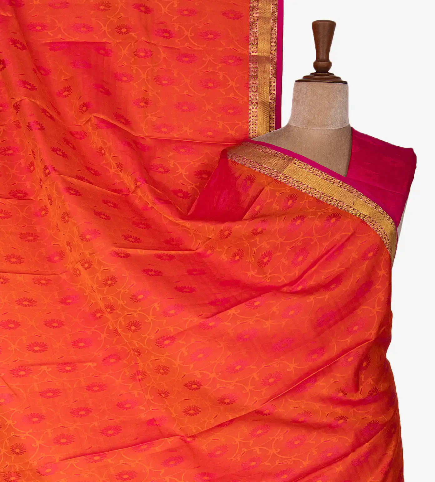 Orange Soft Silk Saree1