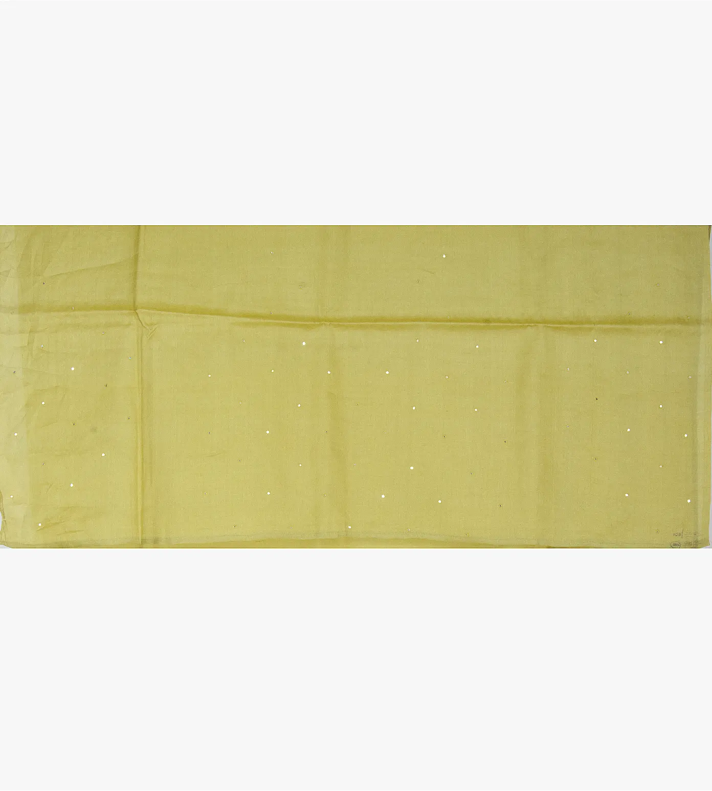 Lime Yellow Tussar Cut Work Saree4