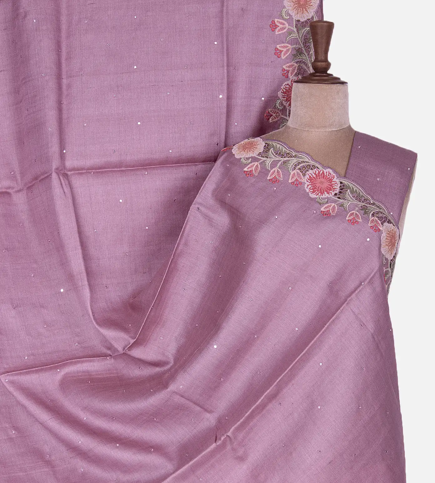 Onion Pink Tussar Saree1