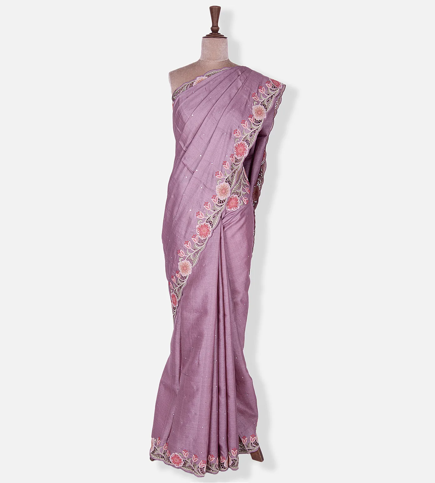 Onion Pink Tussar Saree2