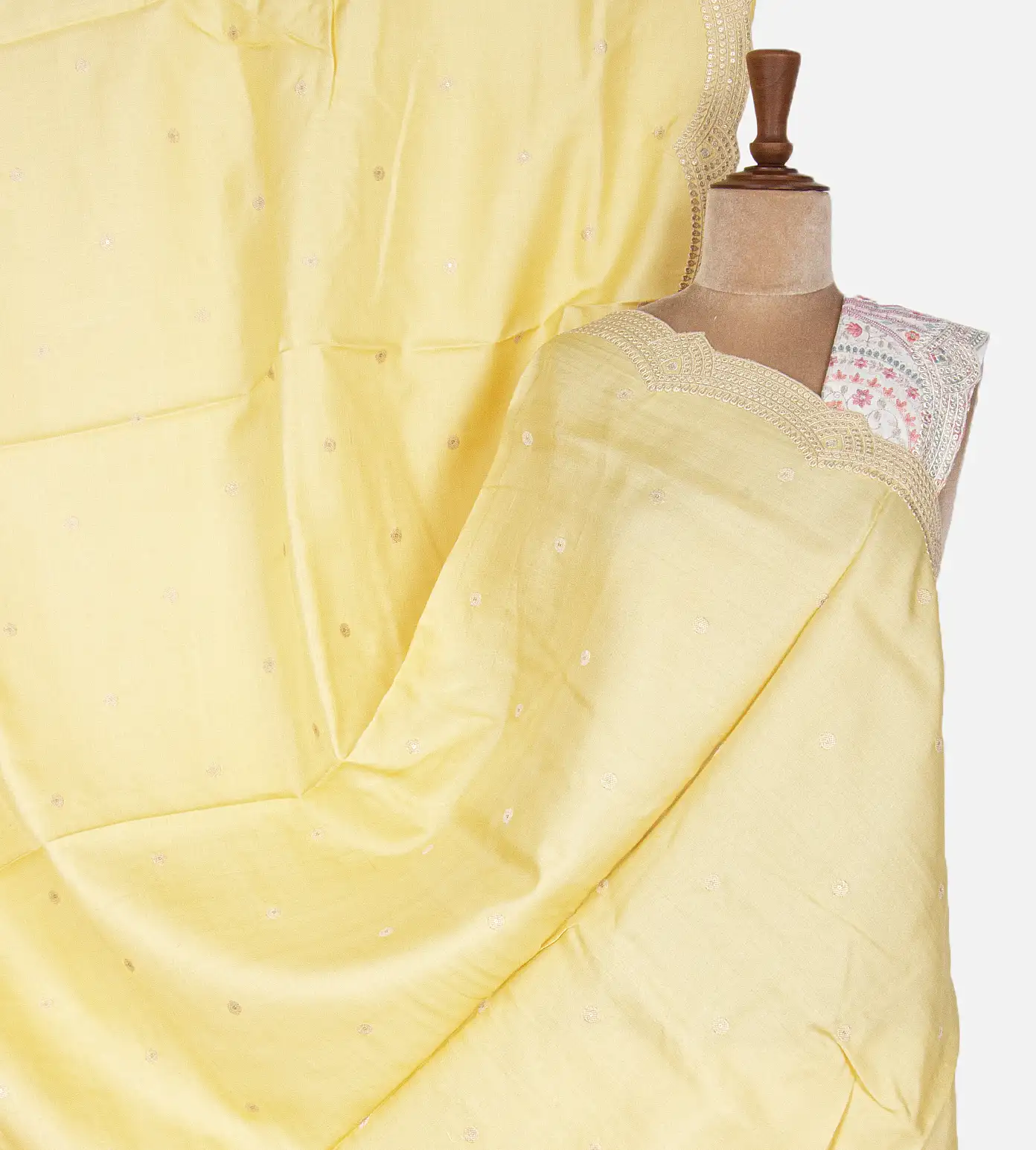 Yellow Tussar Saree1