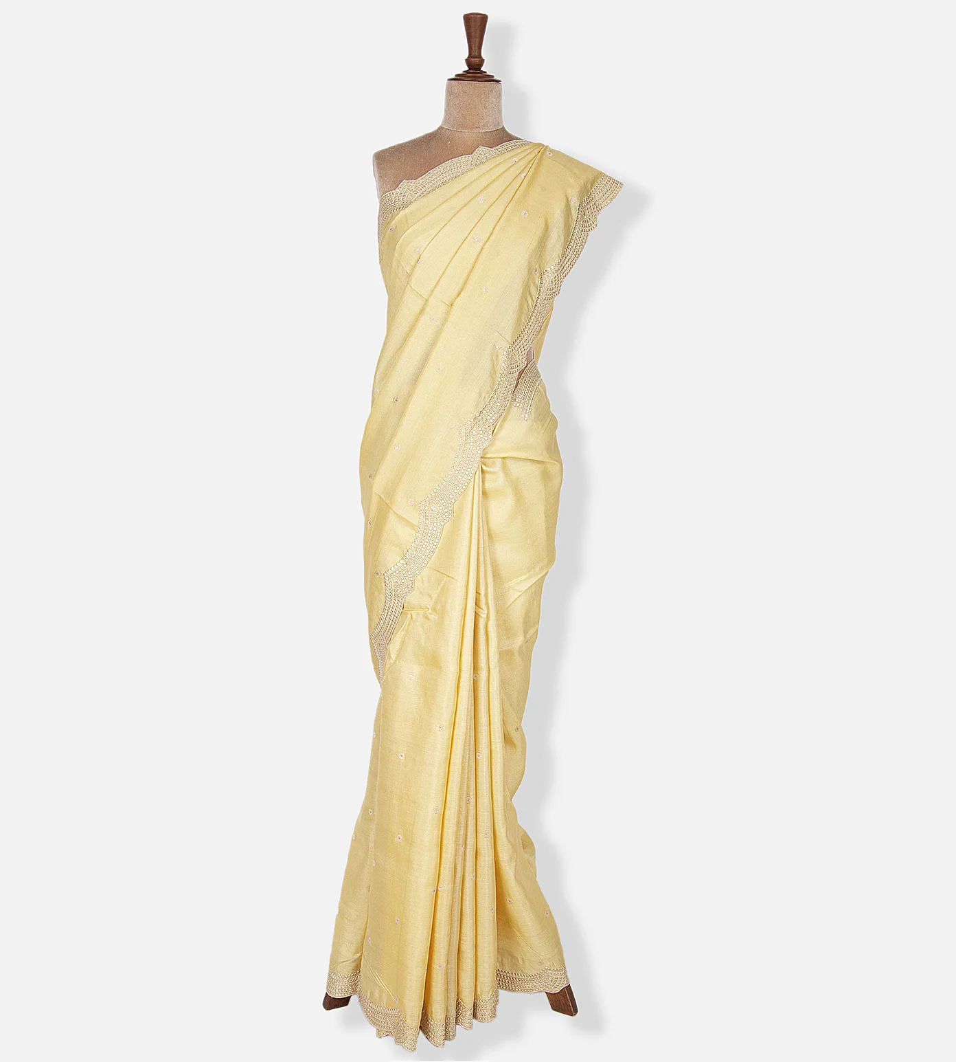 Yellow Tussar Saree2
