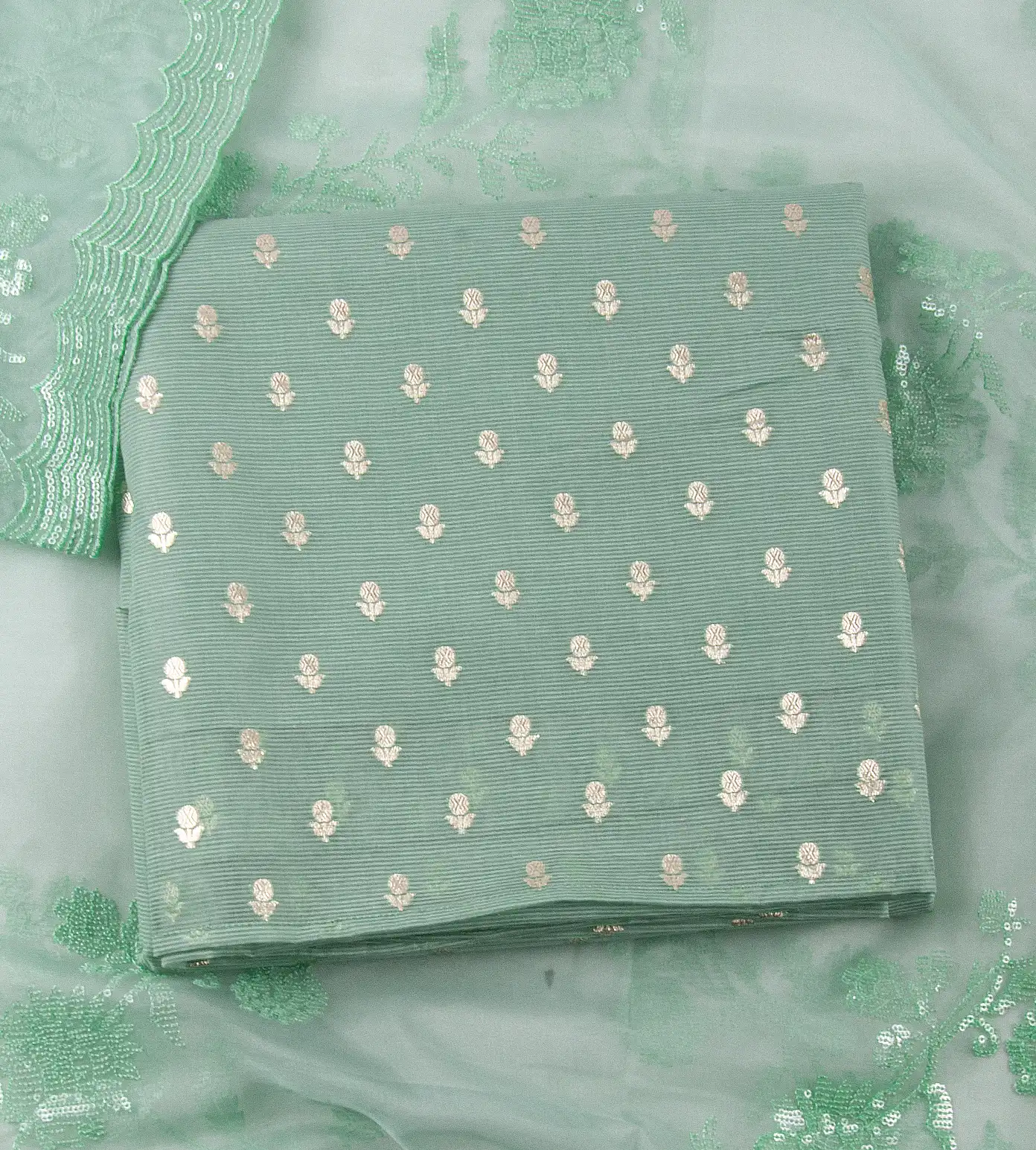 Green Organza Salwar1