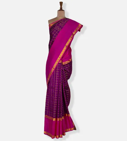 Dark Pink Kanchipuram Silk Saree2