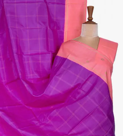 Bright Purple Kanchipuram Silk Saree1
