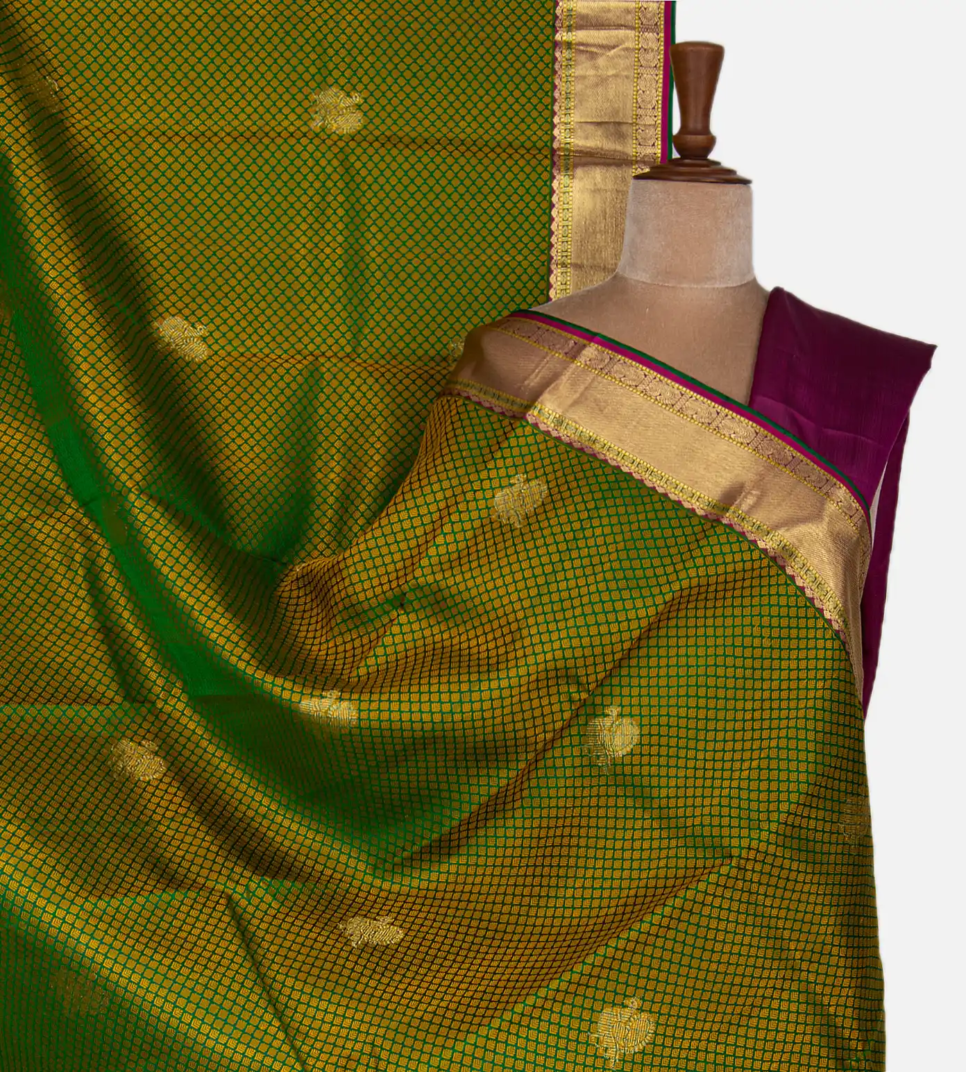 Green Kanchipuram Silk Saree1