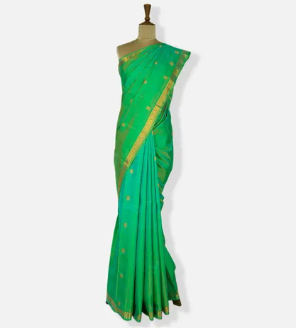 Peacock Green Kanchipuram Silk Saree2