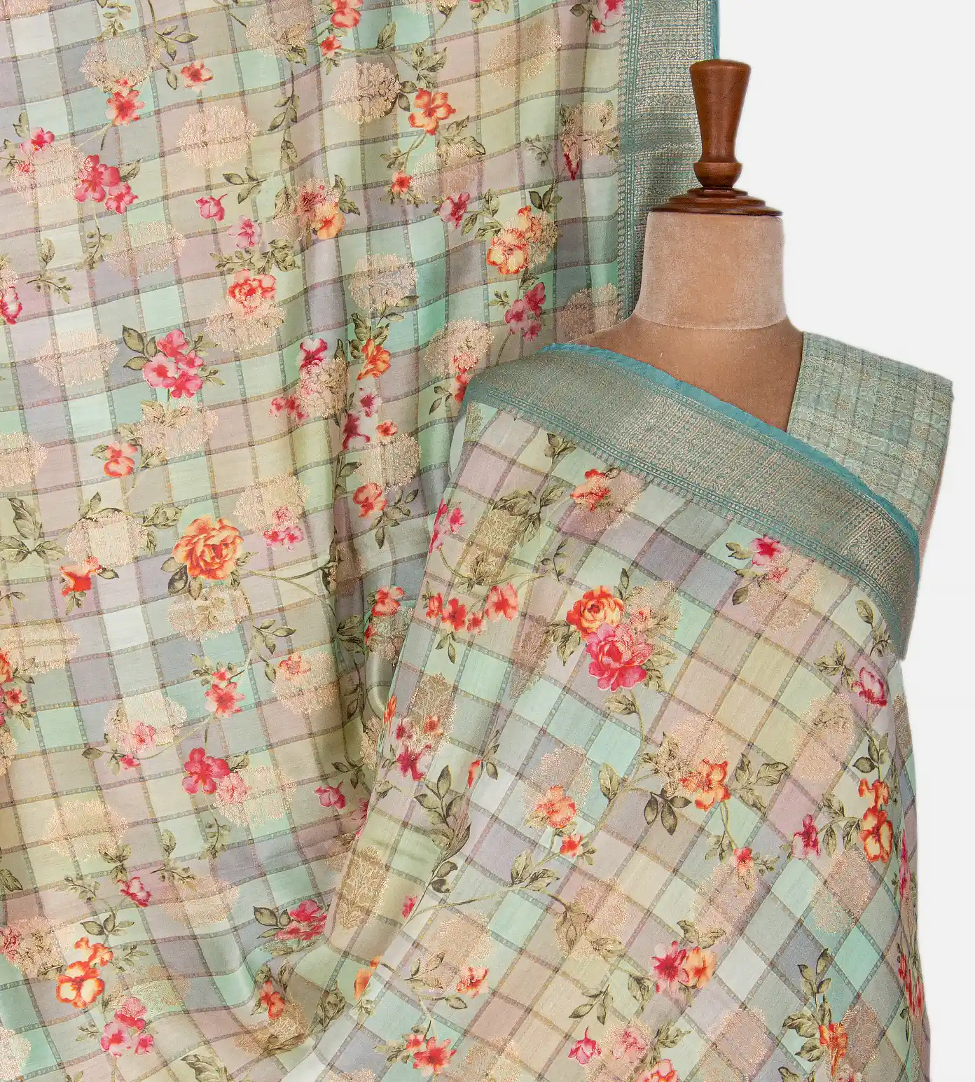 Multicolour Chaniya Silk Saree1