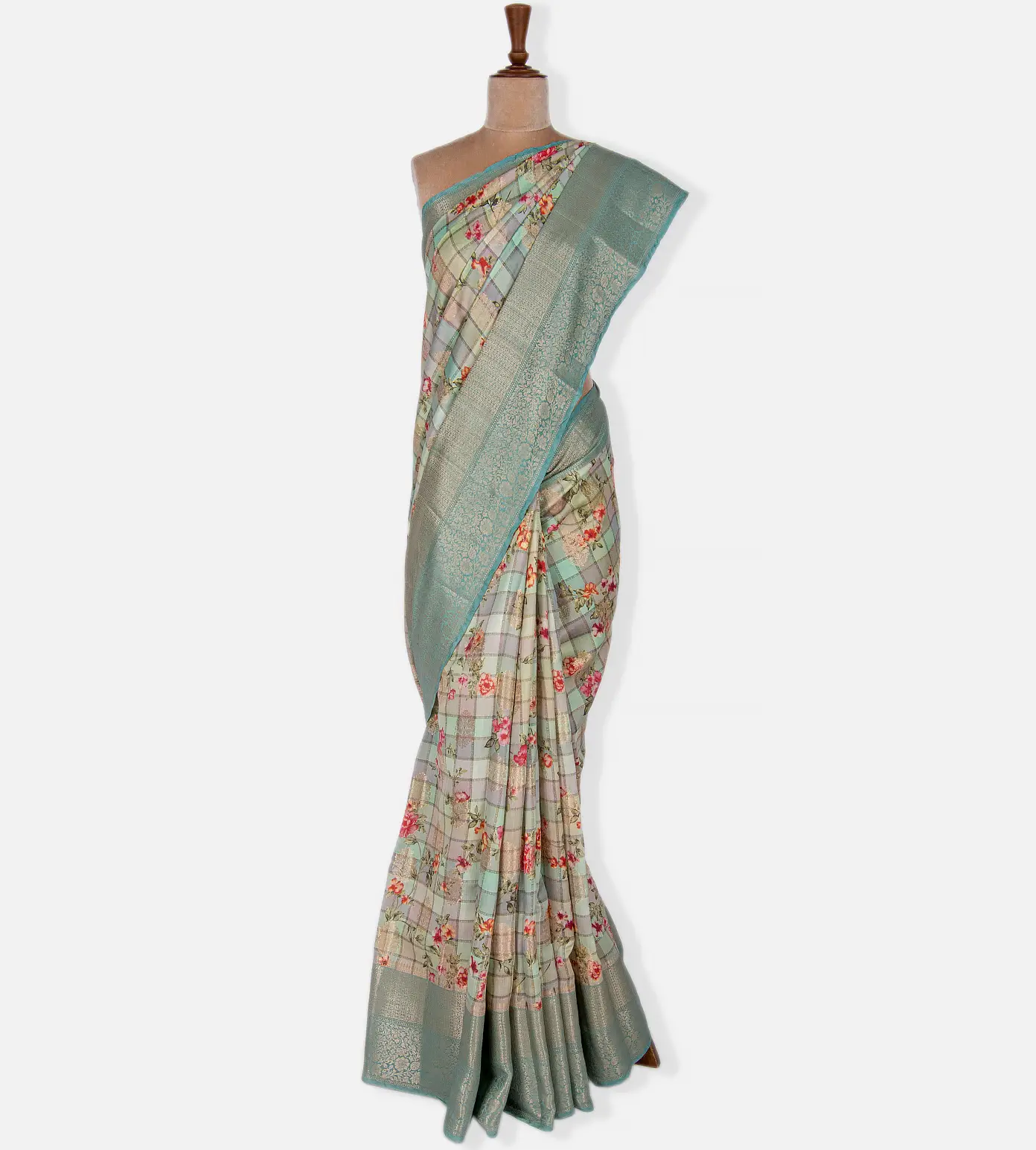 Multicolour Chaniya Silk Saree2