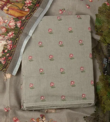 Grey Linen Salwar1