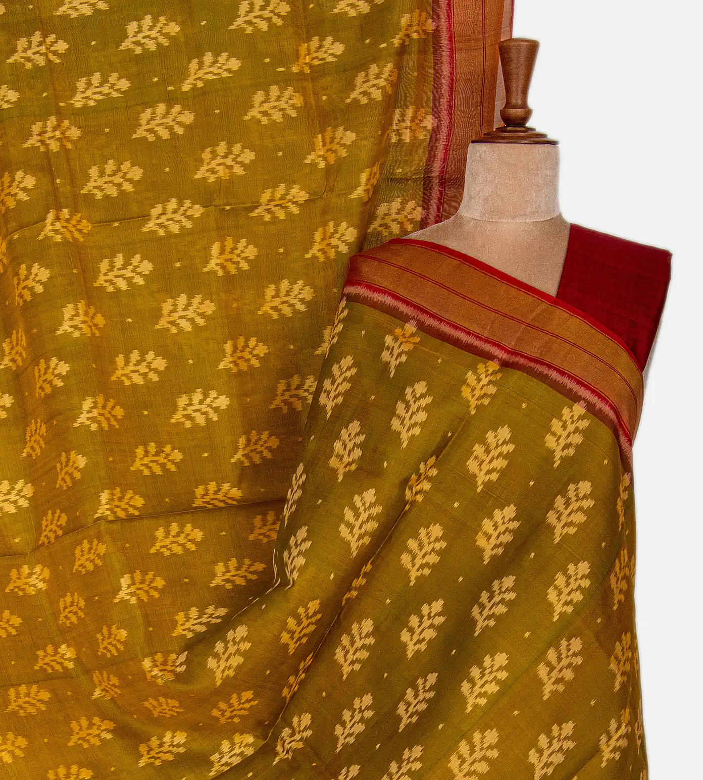 Olive Patola Silk Saree1