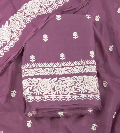 Onion Pink Organza Embroidery Salwar1