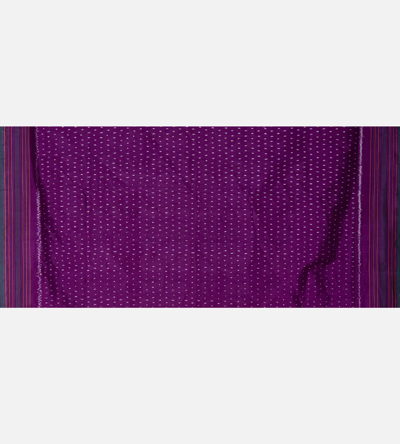 Off White And Purple Ikkat Silk Saree4