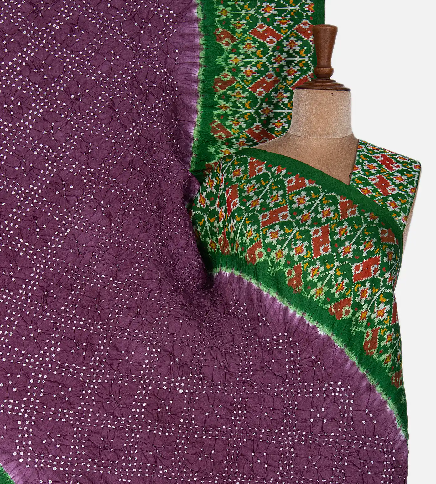 Onion Pink Bandhani Saree1