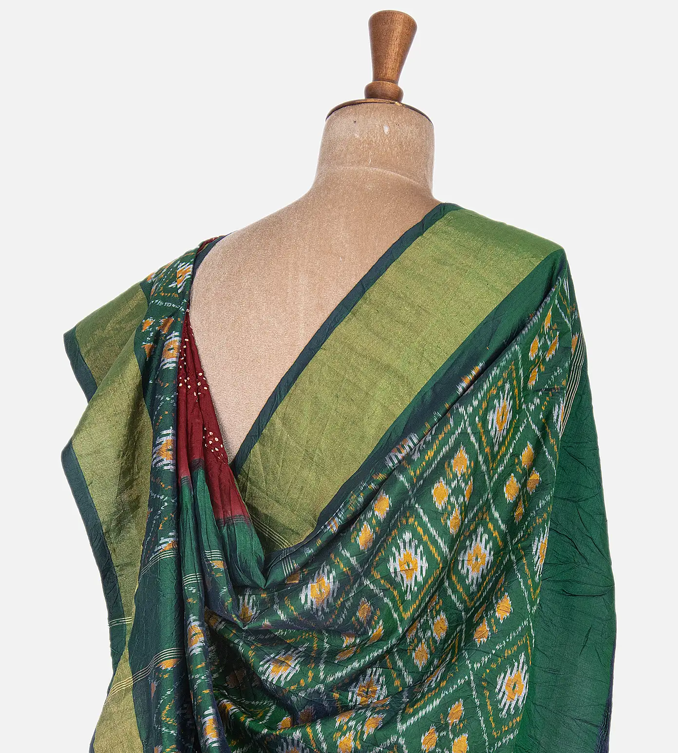 Maroon Bandhani Saree3