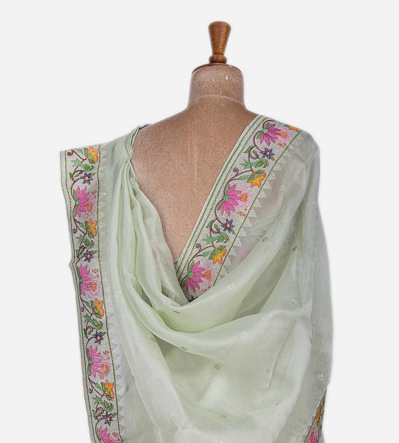 Light Green Organza Saree3