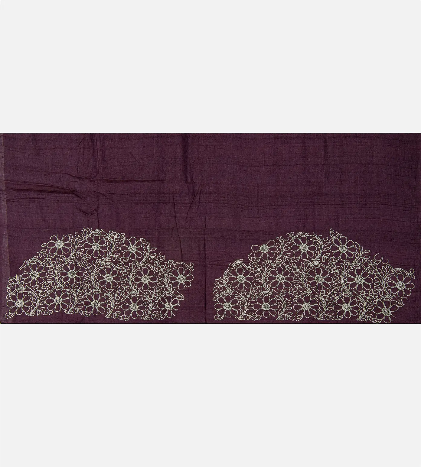 Aubergine Purple Tussar Saree4