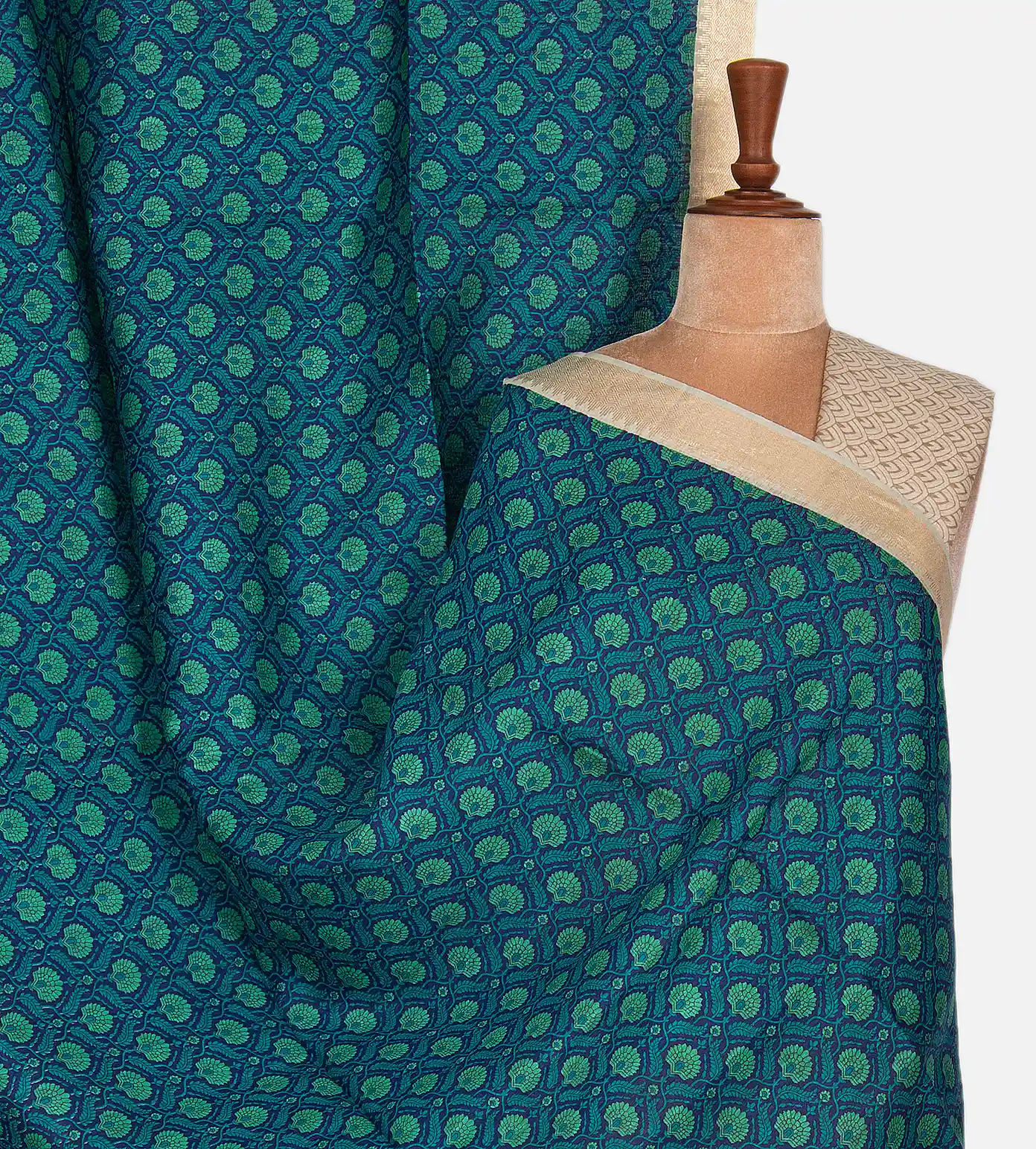 Blue Tussar Saree1