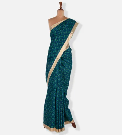 Blue Tussar Saree2