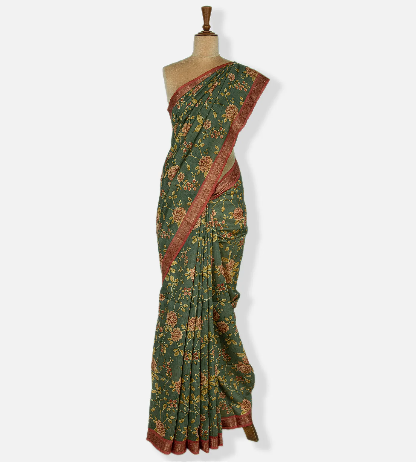 Green Tussar Saree2