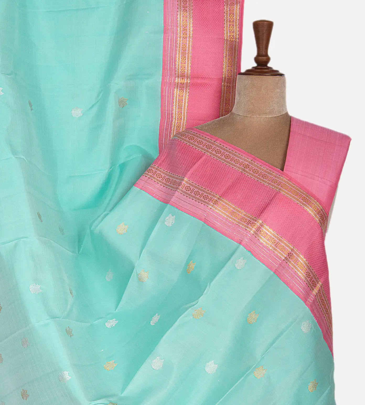 Blue Kanchipuram Silk Saree1