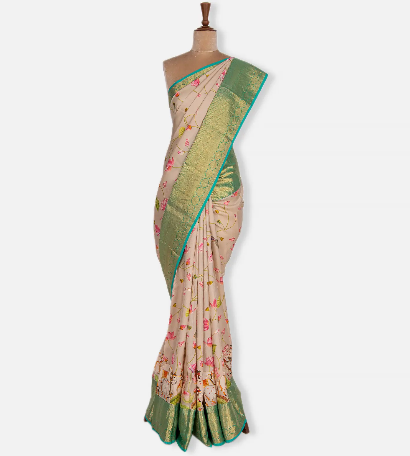 Light Beige Soft Silk Saree2