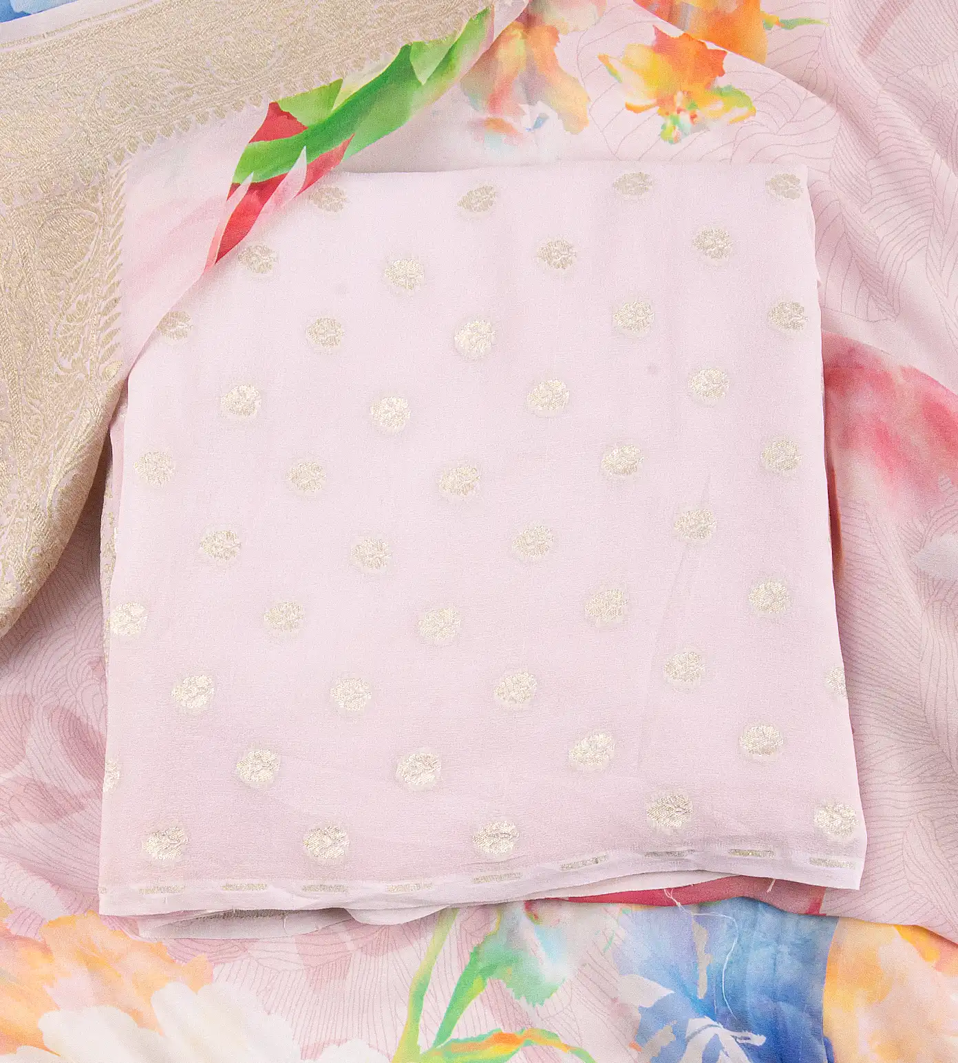 Pastel Pink Banarasi Georgette Salwar1