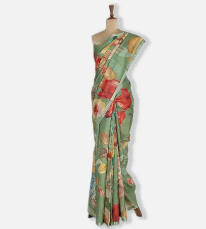 Light Green Tussar Saree2