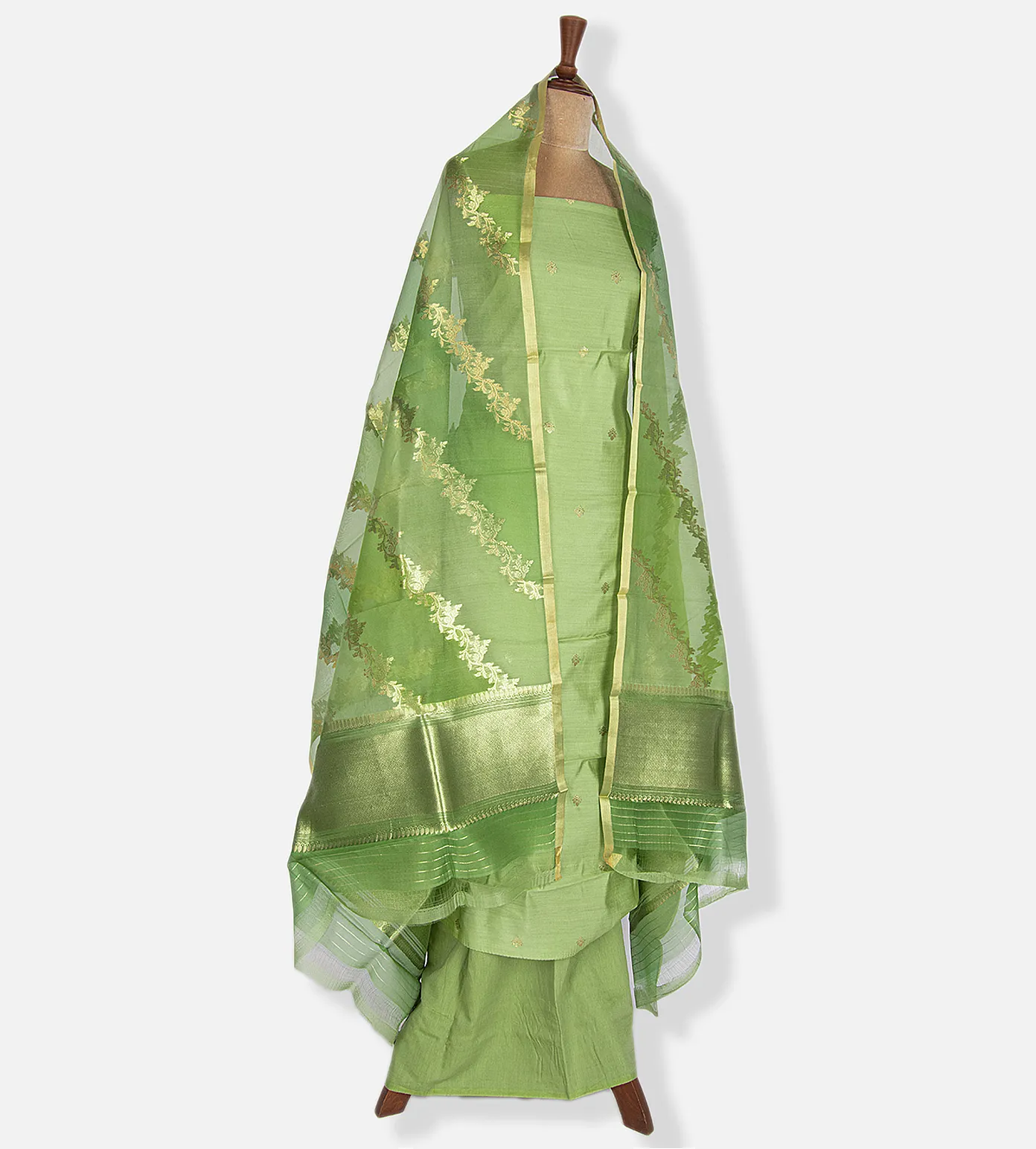 Green Banarasi Silk Salwar3