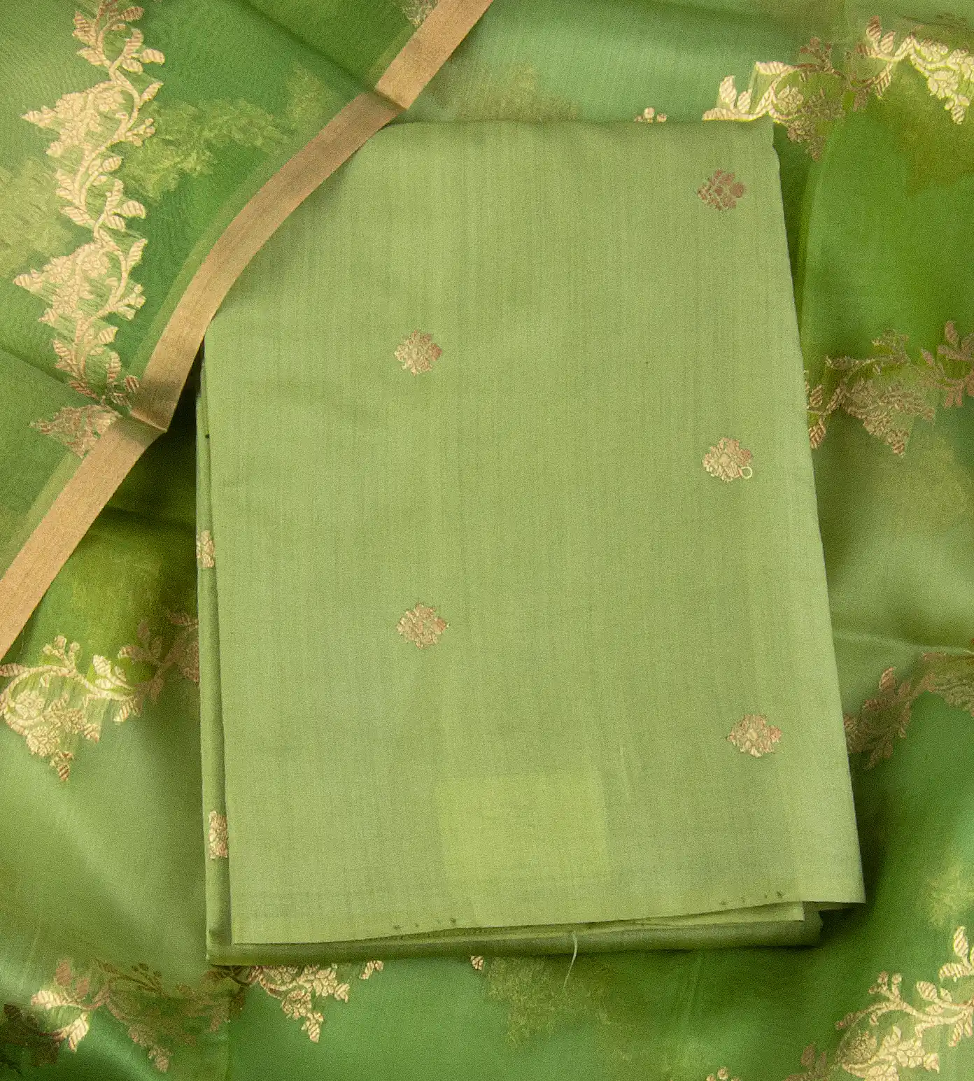 Green Banarasi Silk Salwar1