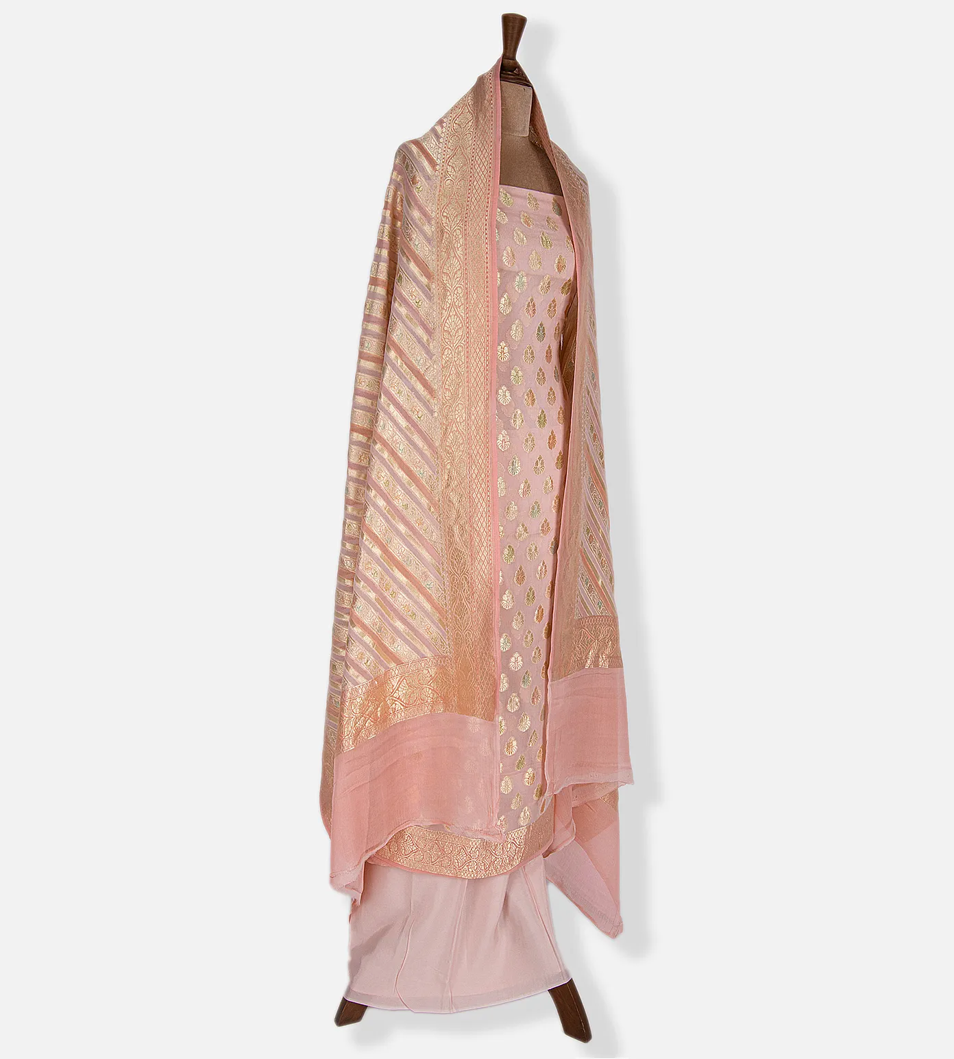 Pastel Pink Banarasi  Georgette Salwar3