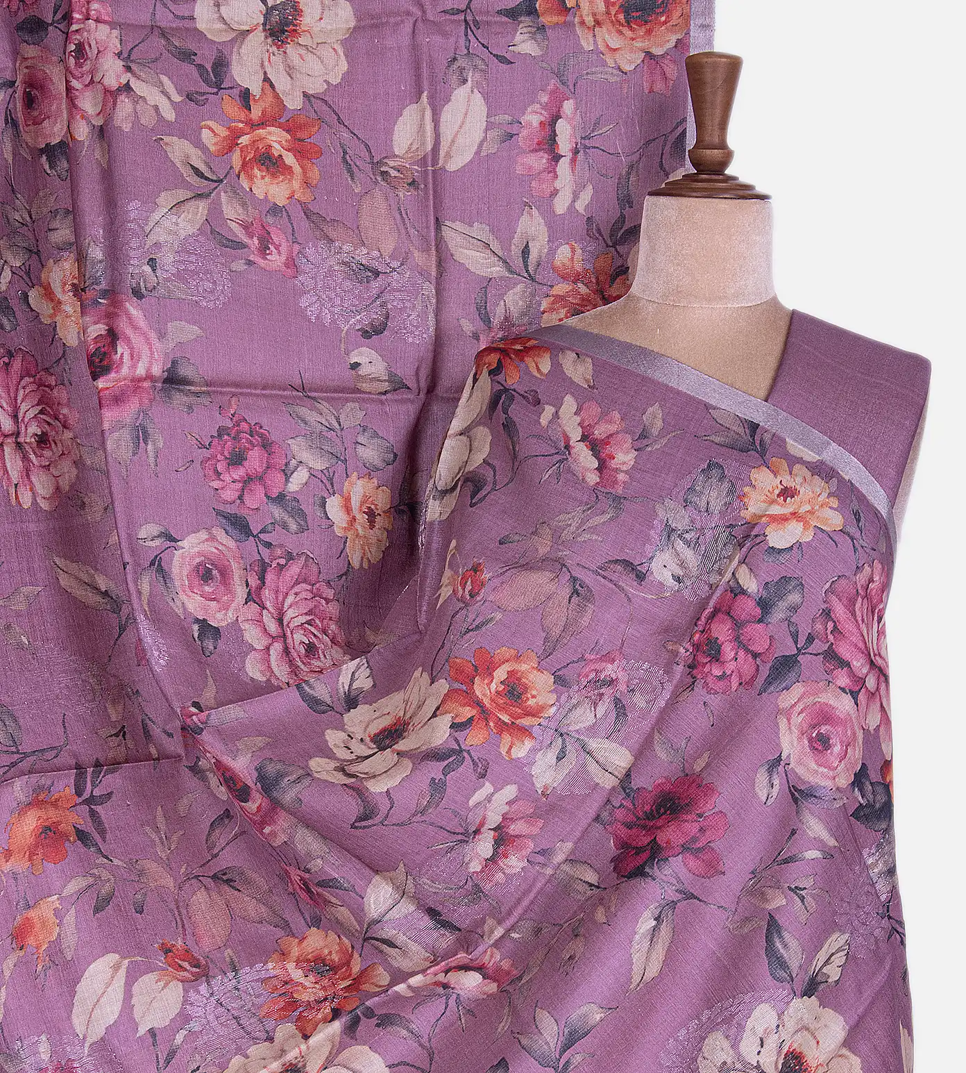 Onion Pink Tussar Saree1