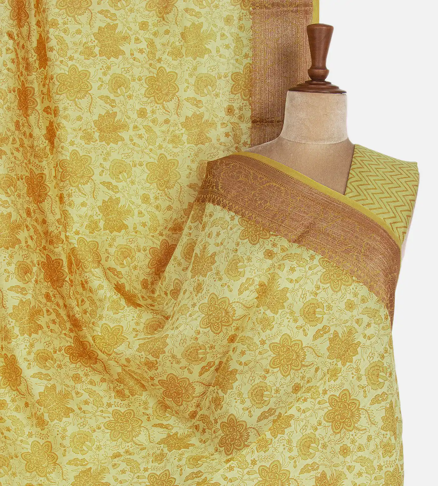 Light Yellow Cotton Saree1