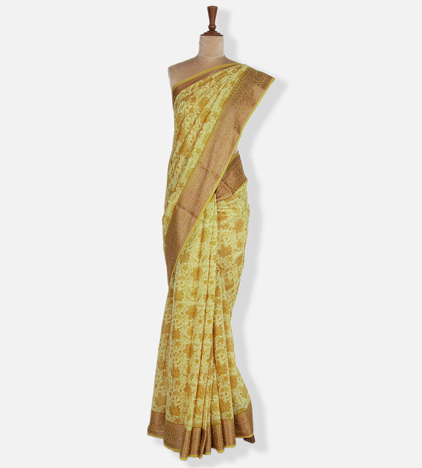 Light Yellow Cotton Saree2