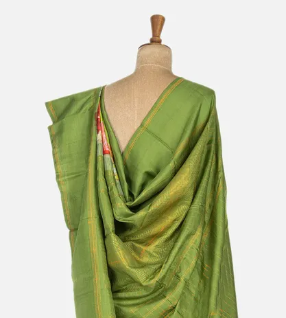 Light Green Hand Block Printed Kanchipuram Silk Saree3