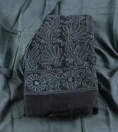 Black Organza Embroidery Salwar1