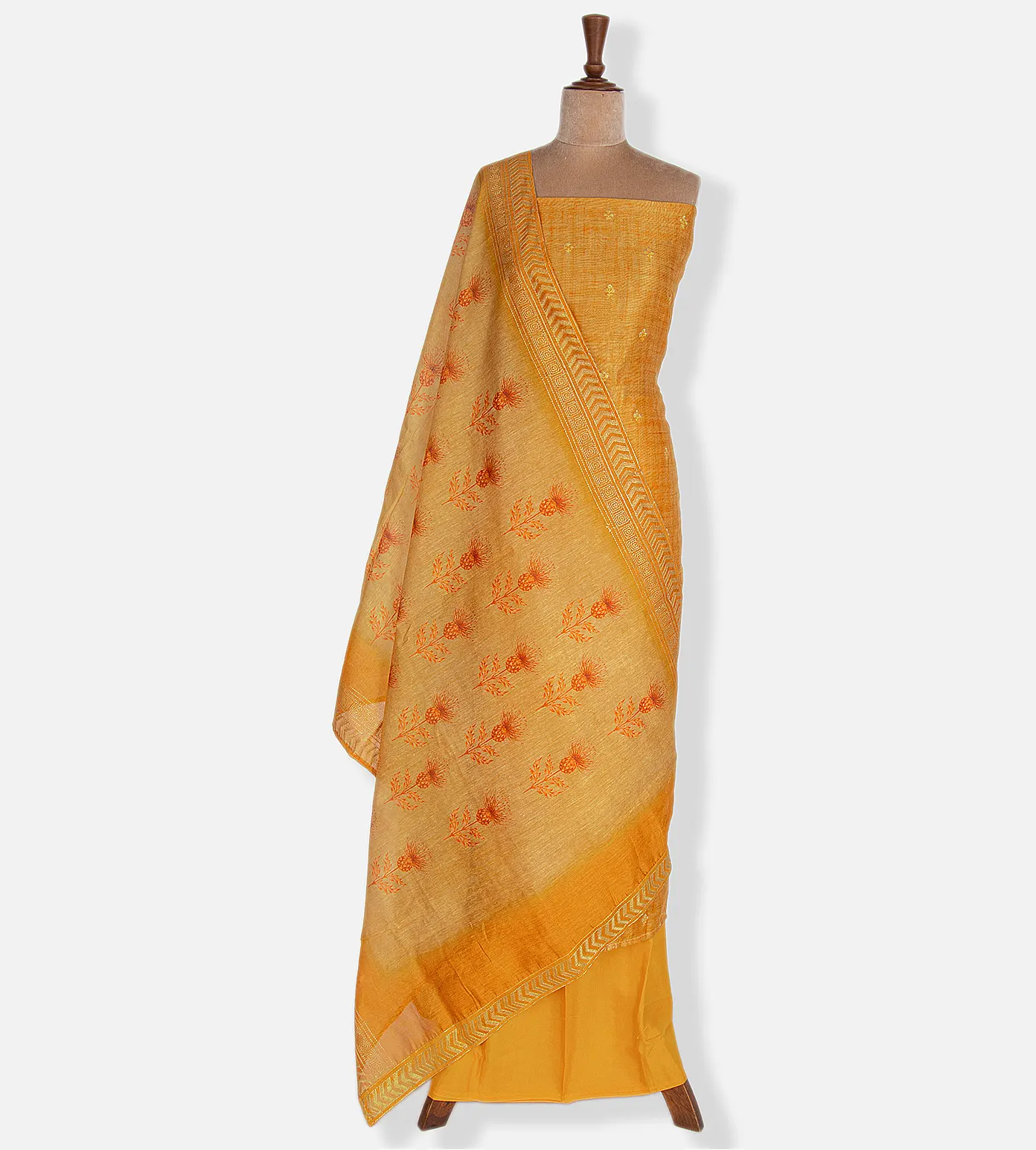 Yellow Mixed Cotton Salwar2