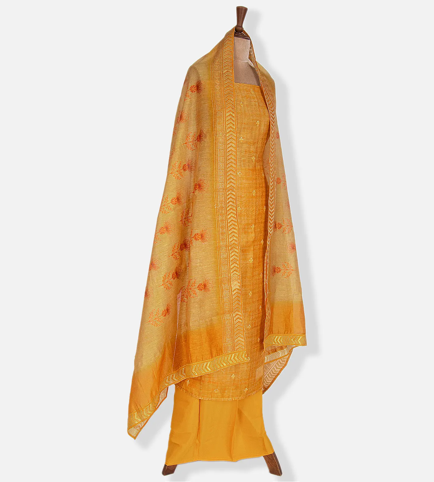Yellow Mixed Cotton Salwar3