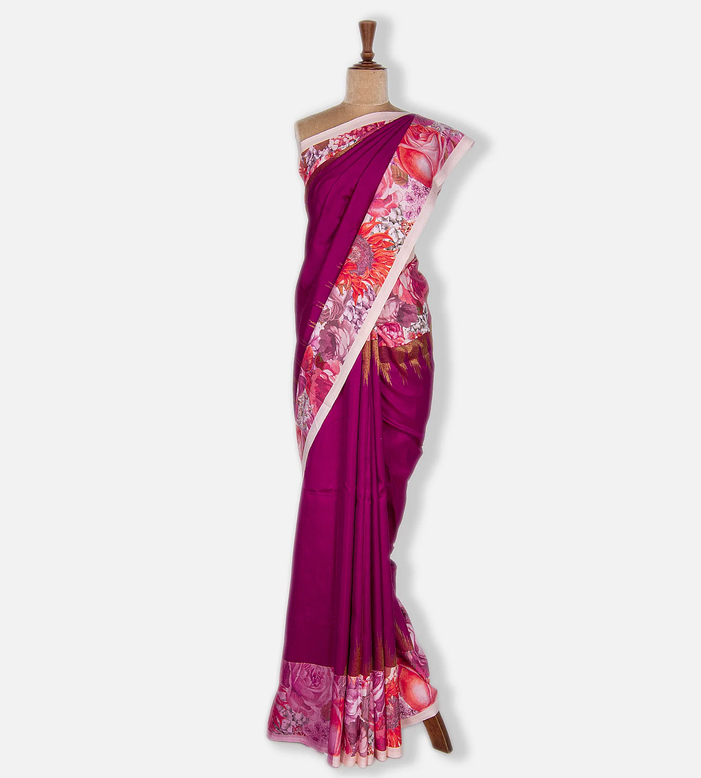 Dark Pink Kanchipuram Silk Saree2