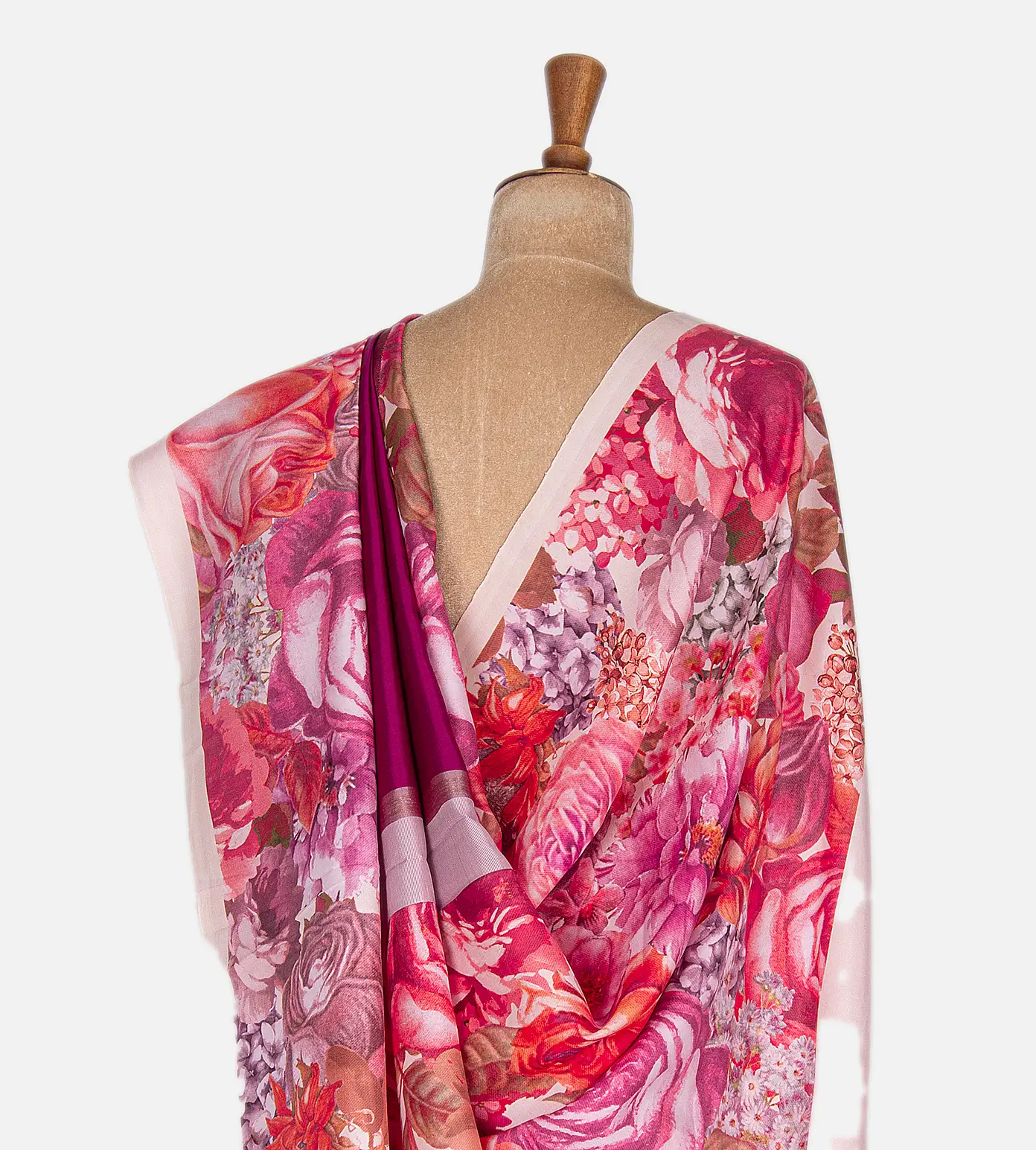 Dark Pink Kanchipuram Silk Saree3