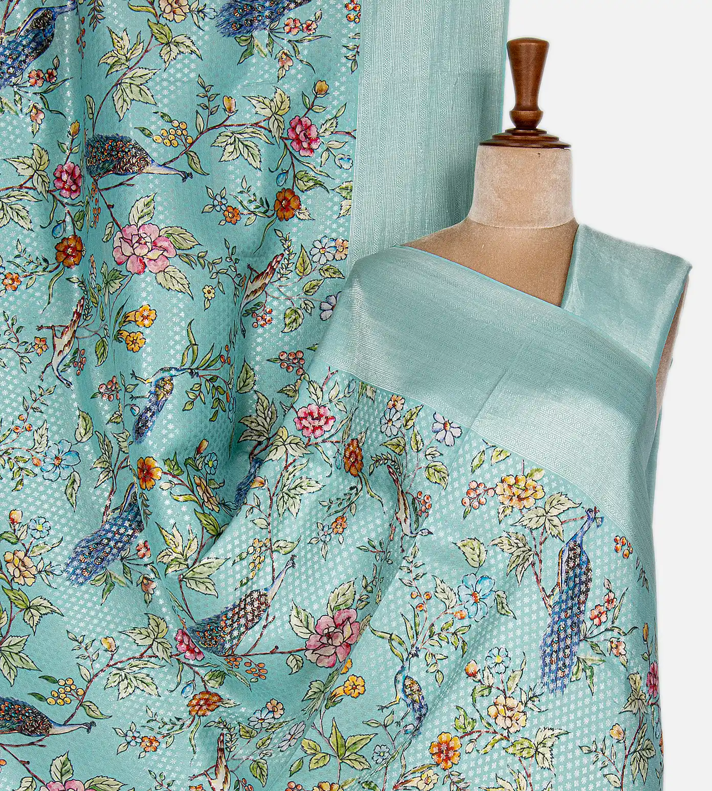 Blue Kanchipuram Silk Saree1