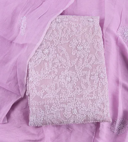 Lavender Organza Embroidery Salwar1