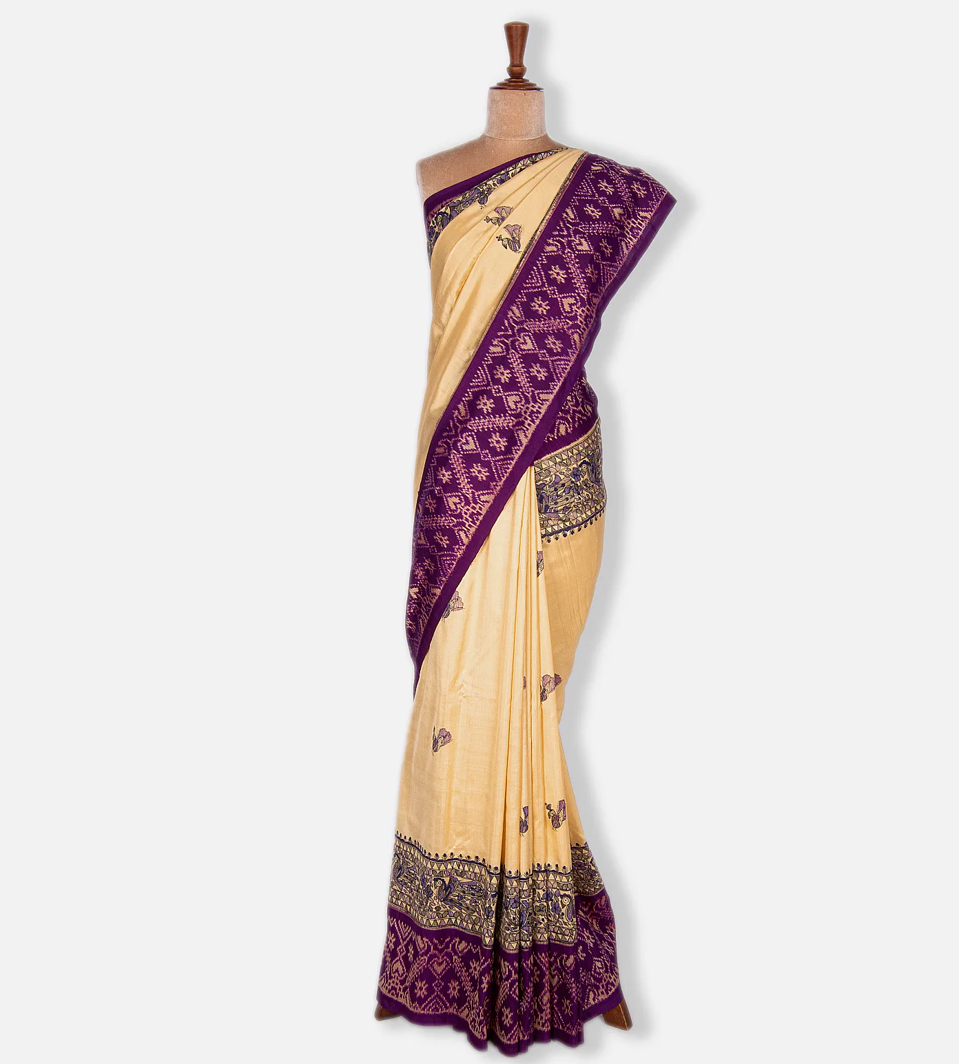 off-white-ikkat-madhubani-hand-painted-saree-b0738890-b