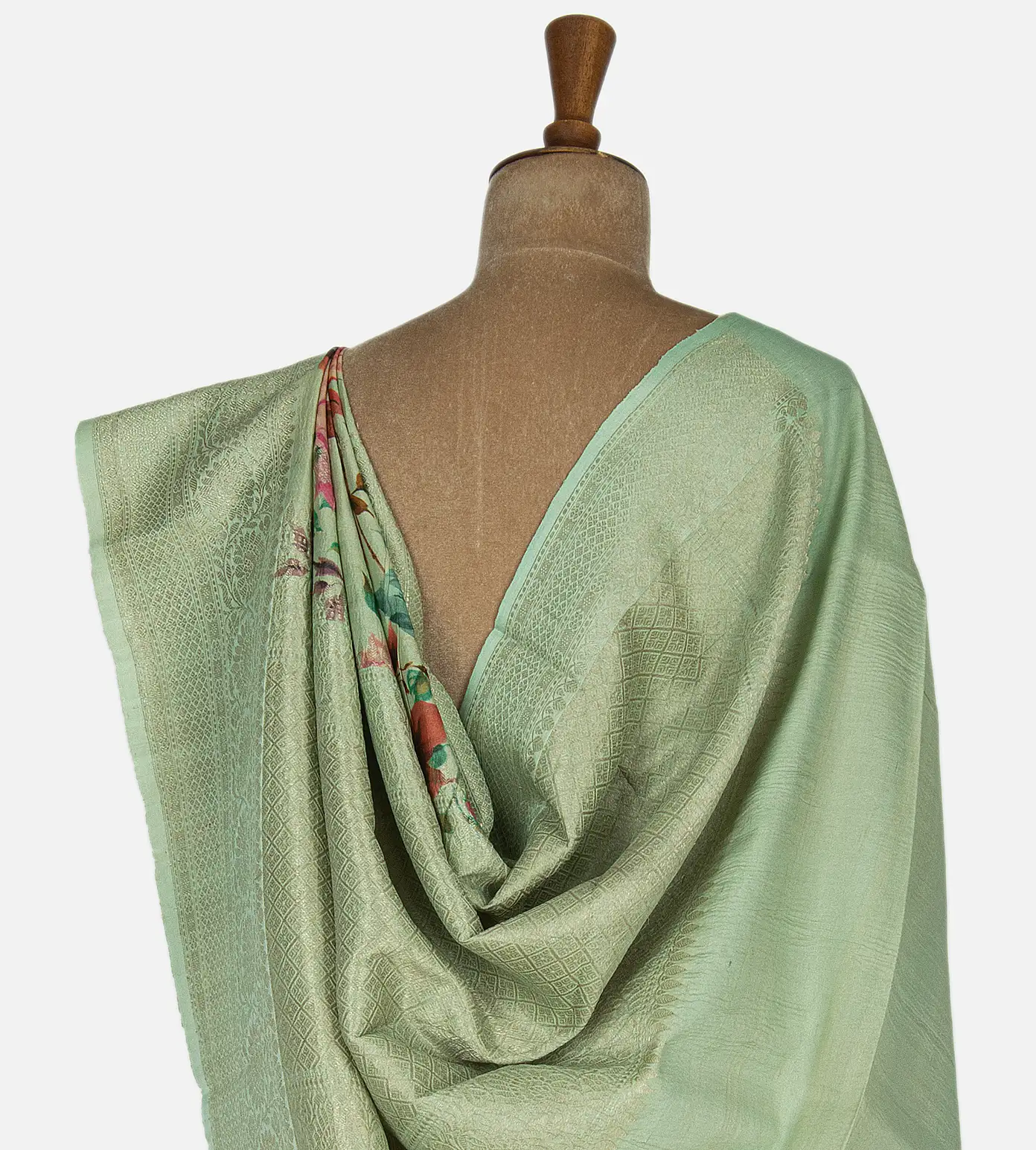 Pastel Green Kattan Silk Saree3