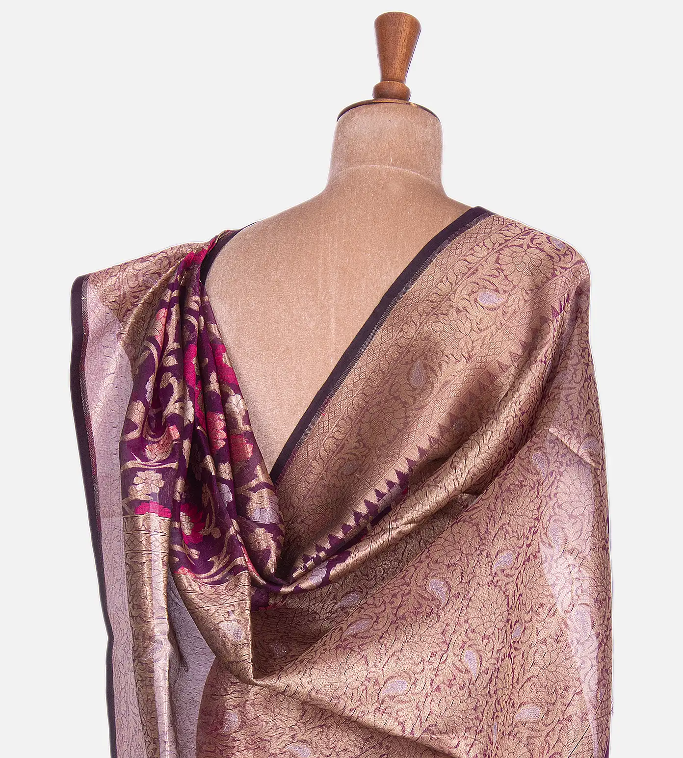 Purple Kora Silk Saree3