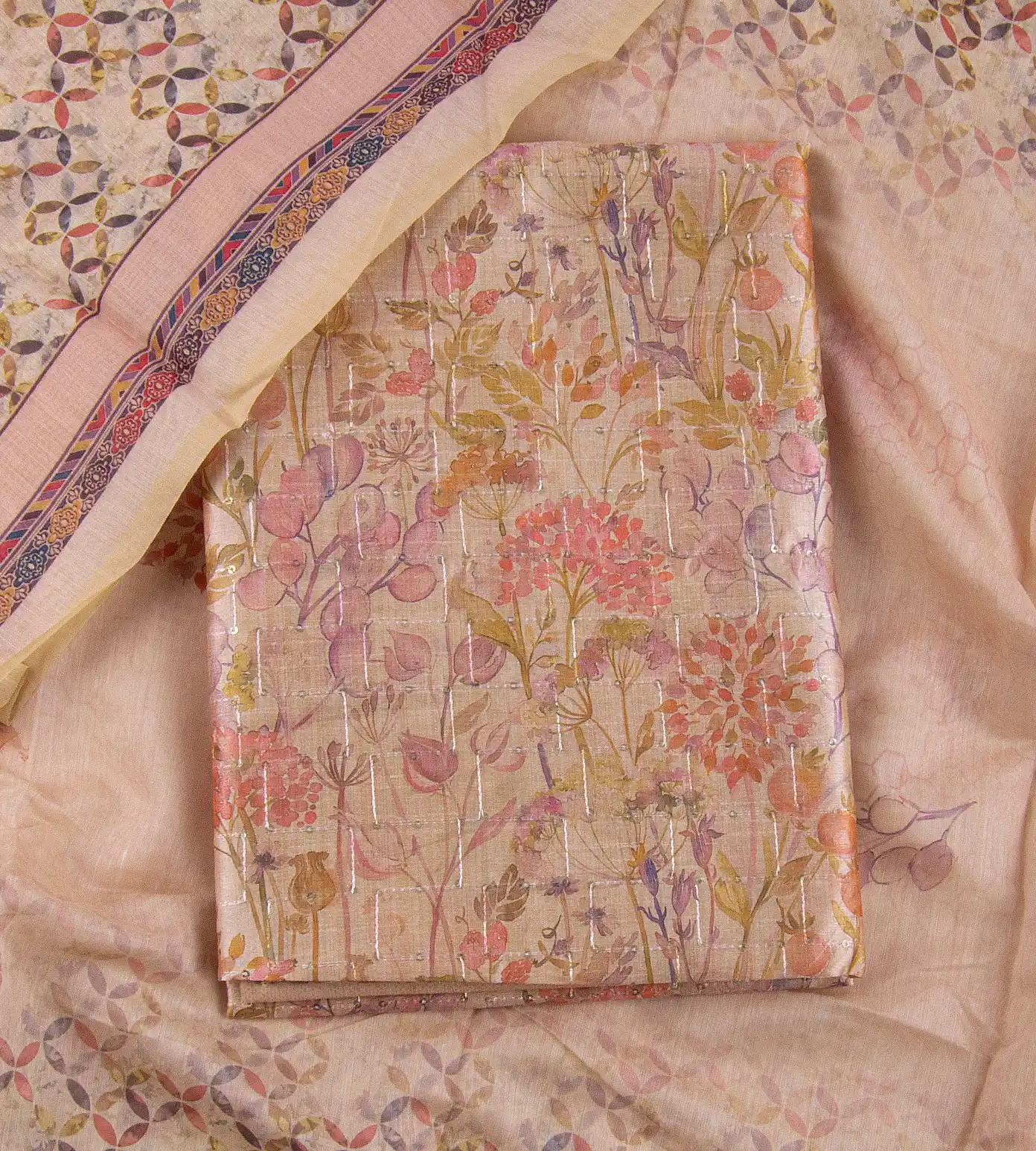 Peach Mixed Cotton Salwar1