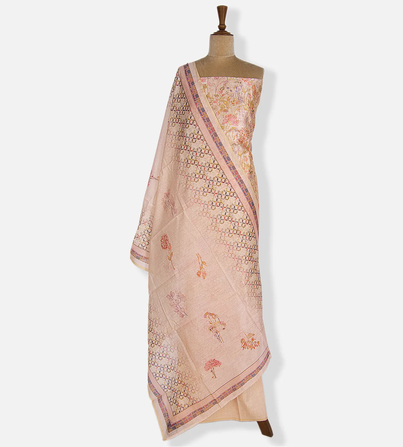 Peach Mixed Cotton Salwar2
