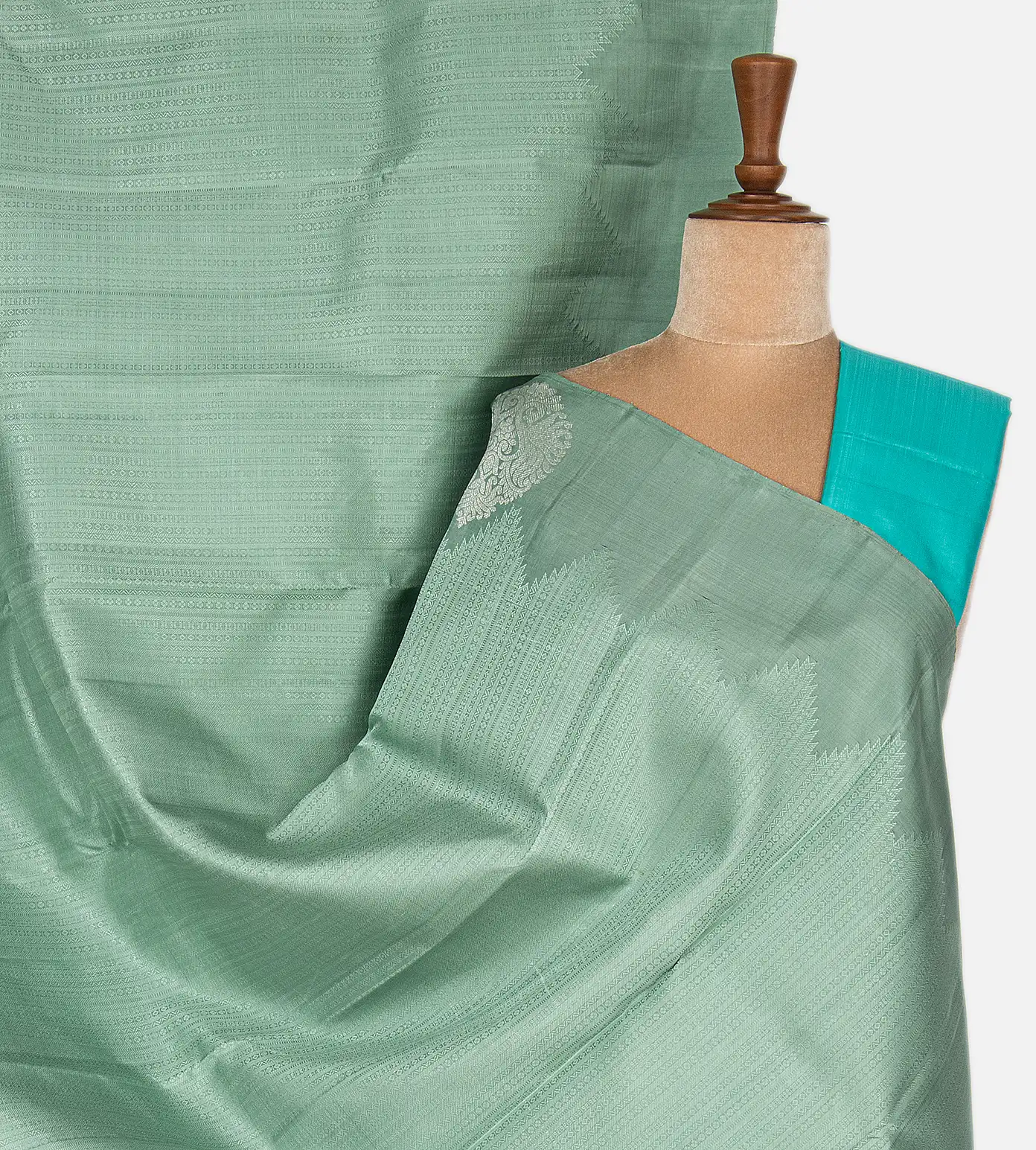 Pastel Green Kanchipuram Silk Saree1